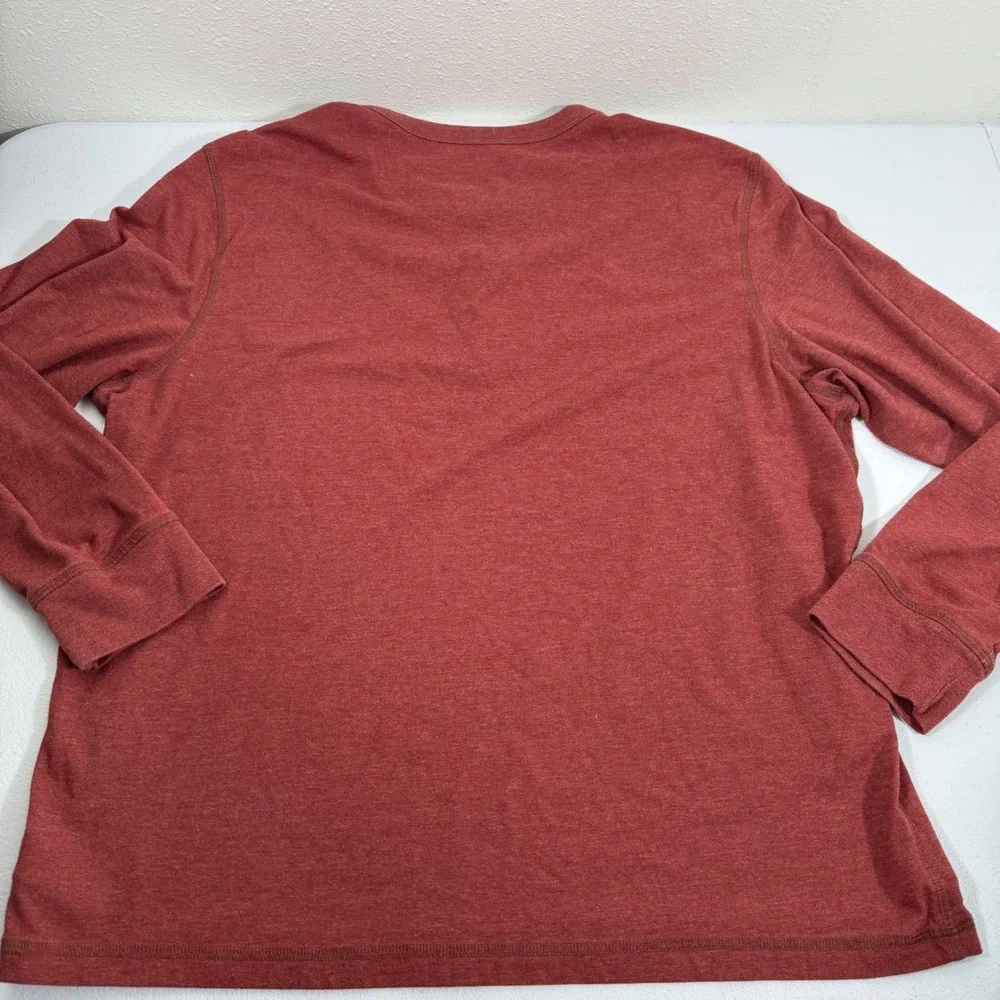 UNTUCKit Albariño Red Long Sleeve Henley Shirt‎ Men's X-Large EUC
